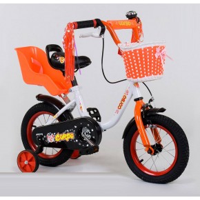 Велосипед детский Corso Flower 12 дюймов 1285 с корзинкой