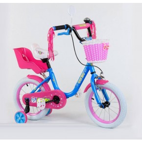 Велосипед детский Corso Flower 14 дюймов 1426 с корзинкой