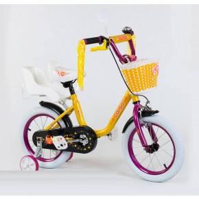 Велосипед детский Corso Flower 14 дюймов 1475 с корзинкой изображение 1