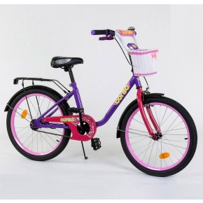 Велосипед детский Corso Flower 20 дюймов 2079 с корзинкой