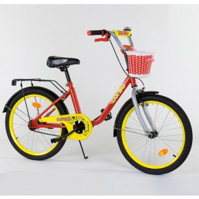 Велосипед детский Corso Flower 20 дюймов 2093 с корзинкой