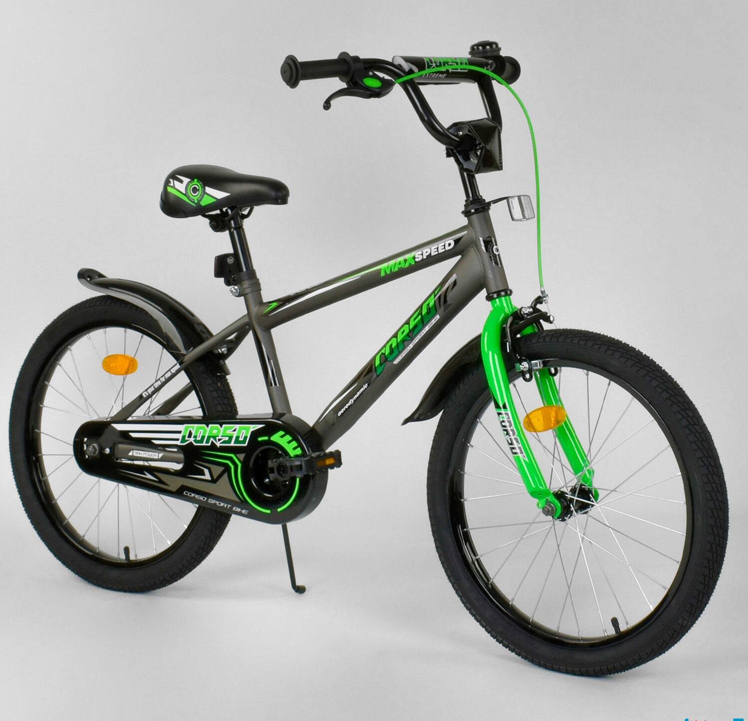 Велосипед детский Corso Aerodynamic EX-20 N 2955 20 дюймов зеленый